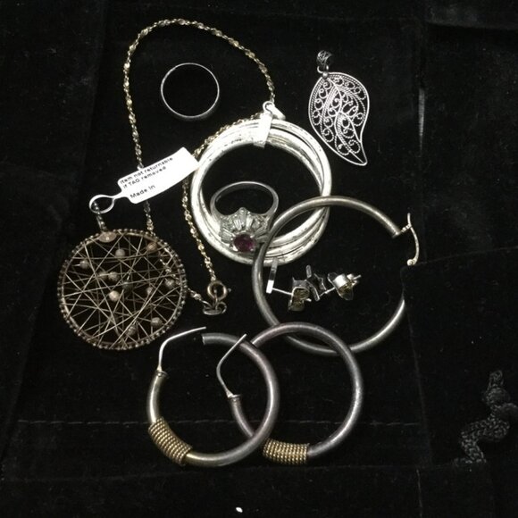 925 Sterling Silver Jewelry - Sterling Silver 925 Jewelry Lot Bulk Scrap Wear 38g Vintage to New
